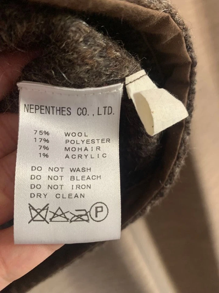 Engineered Garments Wool Vest Brown Size S - Image 4 of 4