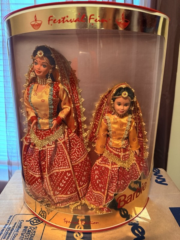 Rare Festival Fun  Barbie &  Skipper Set~ India
