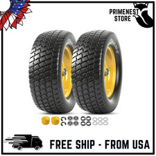 15x6.00-6 Flat Free Tire And Wheel 2 Pack Lawn Mower Front Tires