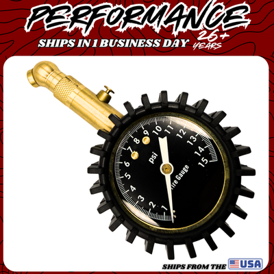 #ad Low Pressure Air Tire Gauge UTV ATV SXS 1 15 PSI Round Protective Rubber Guard $14.94