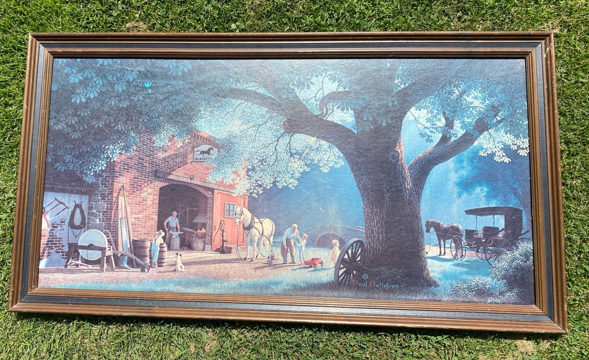 Vintage MCM Paul Detlefsen THE SMITHY Blacksmith 52