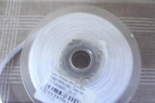 1 Reel Satin Ribbon Double Sided on a 50 Metre Reel Width 6mm White