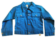 NWT Vintage Unbranded size 5 bright blue denim kids jean jacket