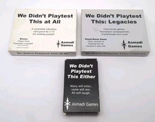 LOT OF 3 We Didn't Playtest This At All w/ Chaos Pack + Either + Legacies Asmadi