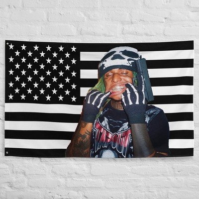 Zillakami American Flag Tapestry – “Chaos King” Rap Wall Art 34
