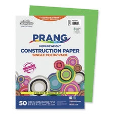 Prang 9603 9" x 12" SunWorks Construction Paper - Bright Green (50/Pack) New