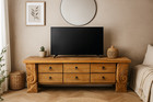 Solid Wood TV Stand With Carvings – 150X40X44H
