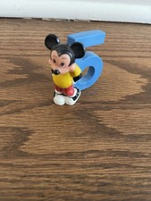 VINTAGE Mickey Mouse Number 5 Birthday PVC Figure Disney Applause Cake Topper