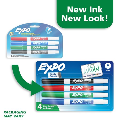 EXPO Dry-erase Markers Fine Point Nontoxic 4/PK Assorted 86674K - Picture 2 of 7
