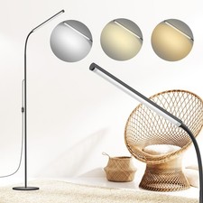 15W Floor Lamp W/ Touch Control Adjustable Brightness 3500K-7000K 360 Gooseneck
