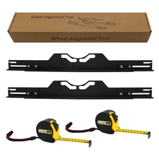 2x Wheel Alignment Tool Kit Heavy Duty Toe Alignment Tool Plates + Tape Measures