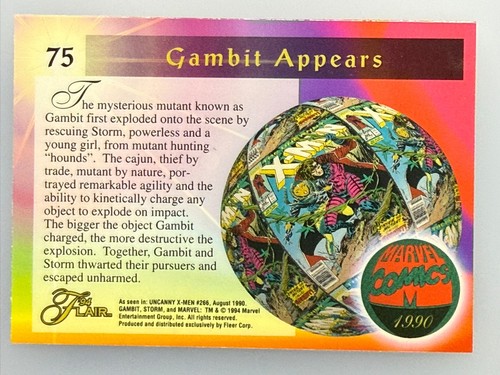 Gambit #75 Marvel 2019 Flair 1994 Buyback card