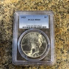 1923 Peace Silver Dollar MS64 PCGS