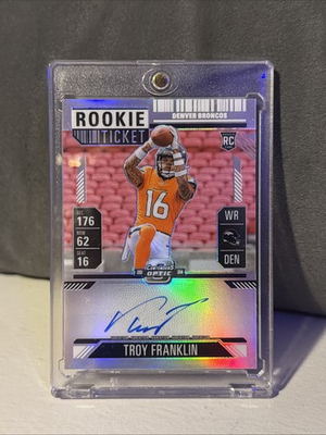 #ad #ad 2024 Panini Contenders Optic Rookie Ticket Autograph Troy Franklin #113 Silver $12.00
