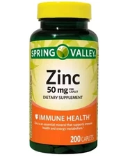 Spring Valley Zinc 50mg Capsule - 200 Count 