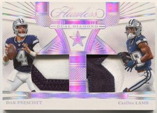 2024 Panini Flawless Dak Prescott CeeDee Lamb Memorabilia Silver Dual Patch #/20