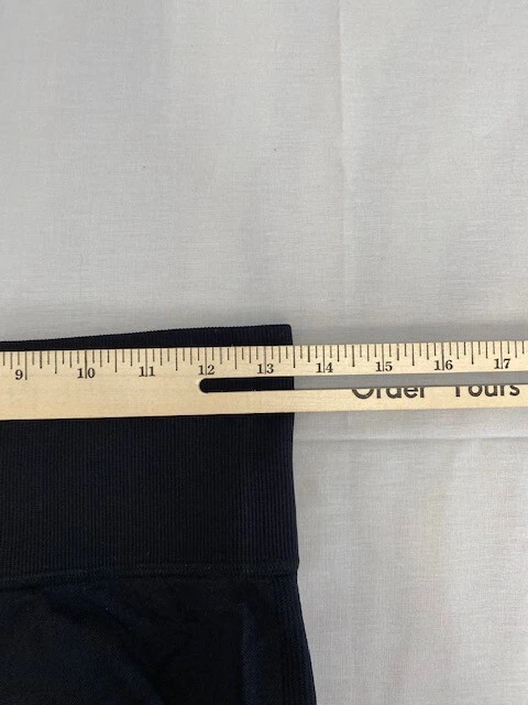 Forever 21 Juniors Leggings Black Activewear Wide Waistband Logo Size Medium - Image 4 of 4