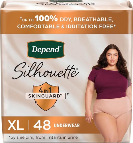 Depend Silhouette Incontinence Postpartum Underwear for Women Maximum S/M/L/XL ✅ - Picture 11 of 12