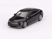 Mercedes-Benz EQS 580 4MATIC Black Diecast 1:64 Scale Model - TSM MGT00694