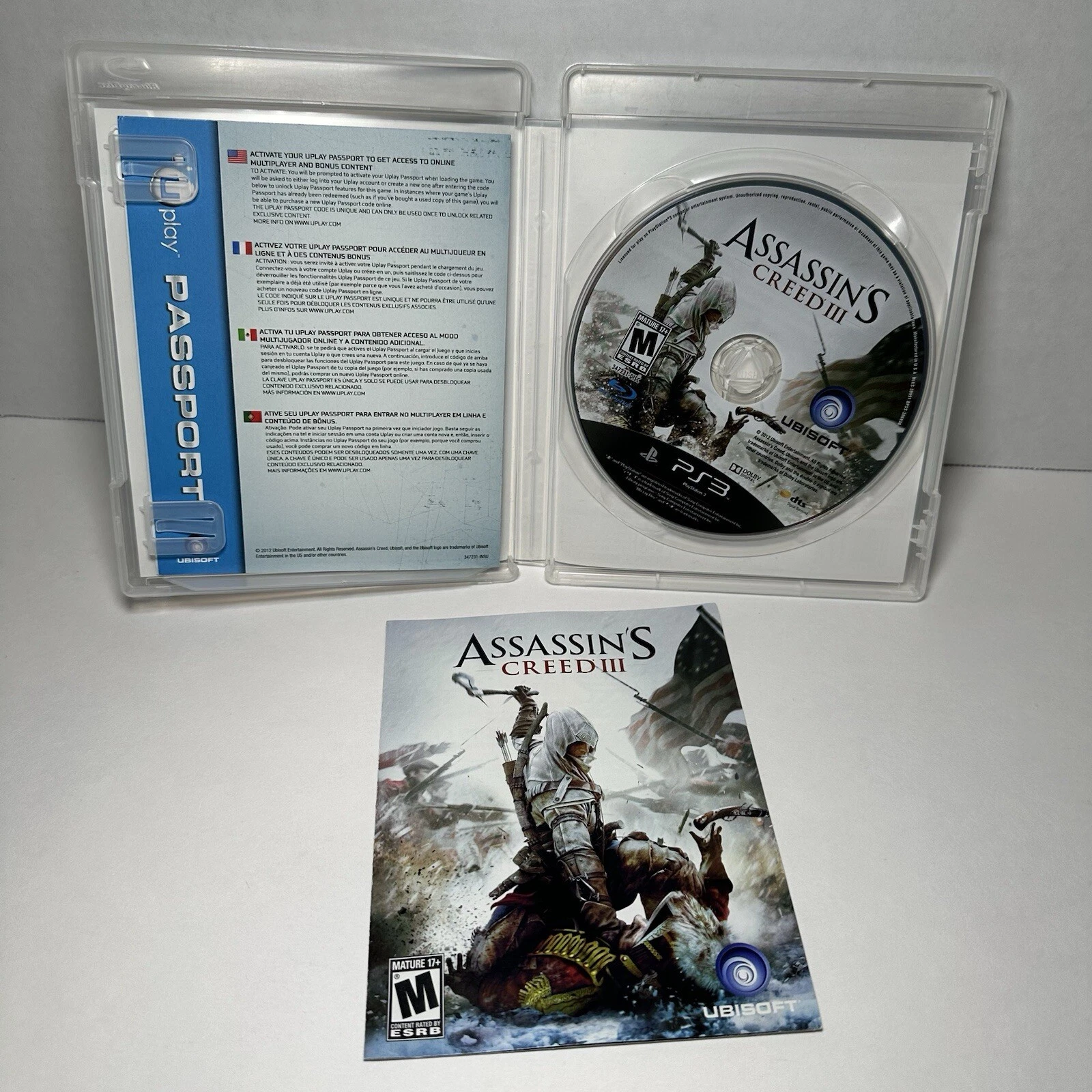 Assassin's Creed III (Sony PlayStation 3, 2012) - Complete in Box - Tested