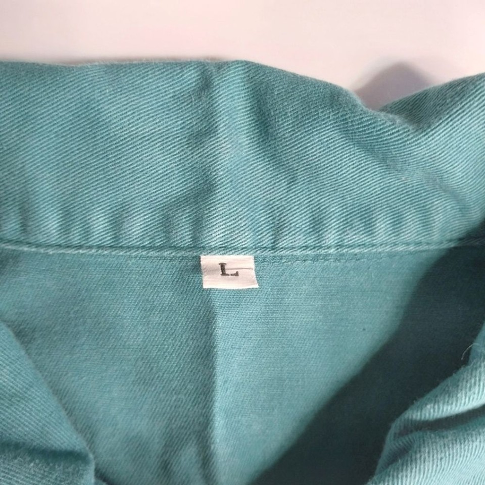 Harley Davidson Mens Large Button Down Teal Open House York PA Assembly