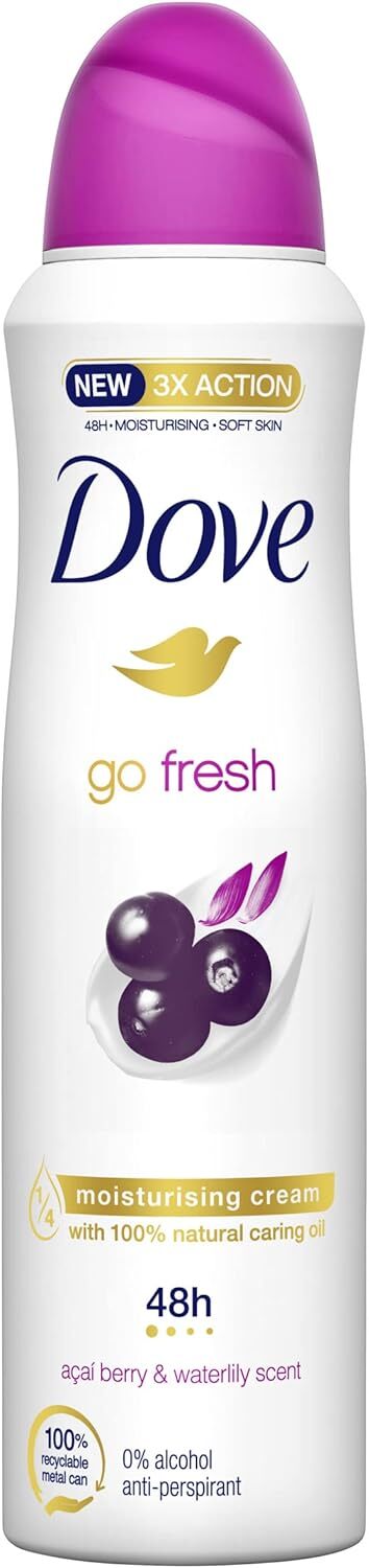 Deodorante spray acai berry go fresh, 150 ml  - 3 PEZZI