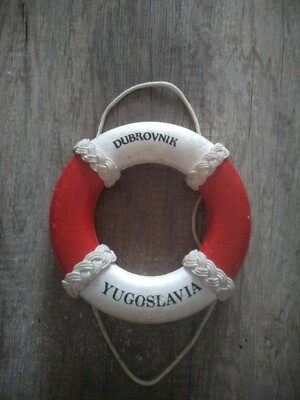 DUBROVNIK SOUVENIR CROATIA YUGOSLAVIA LIFEBELT VINTAGE