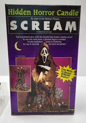 Scream Hidden Horror Candle Melts to Show Ghostface Fun World 1997 Halloween NOS