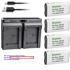 Kastar Battery Dual Charger for Samsung CR-V3 Digimax V3 Digimax V4 Digimax V40
