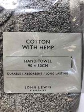 JOHN LEWIS GREY COTTON HEMP HAND TOWELS 90 X 50cm Hand Towel 1,2,3,4,5