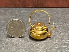Dollhouse Miniature Brass Tea Pot Teapot Kettle 1:12 Scale B277 Dollys Gallery
