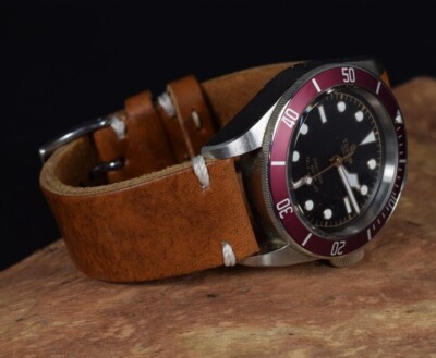 MA WATCH STRAP 22 20 18 MM SIMPLEX RUSSET BROWN II LEATHER BAND