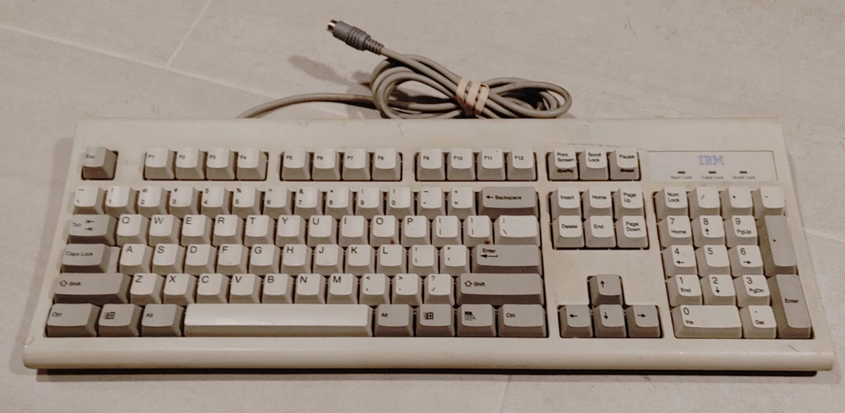 Vintage 1997 IBM Blue Logo PS/2 Computer Keyboard #KB-8923 Clicky-Clacky,  Tested | eBay