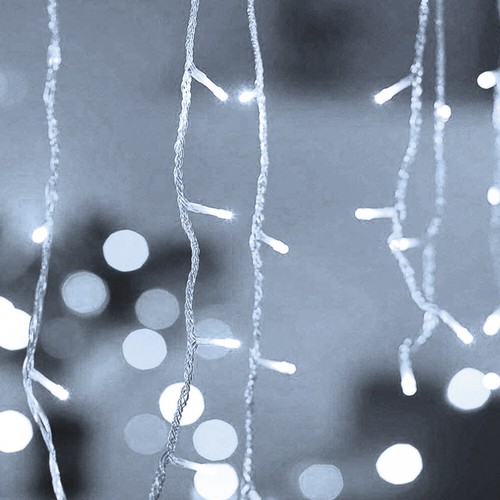 96 LED Icicle Fairy Curtain String Lights Indoor Outdoor Christmas Wedding Party - Picture 6 of 11