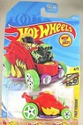 2021 Hot Wheels #108 Fast Foodie 4/5 CAR-De-ASADA Red/Green/Purple w/Green Wheel