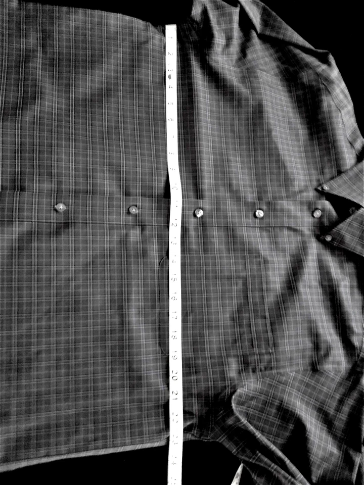 Nueva Camisa Hathaway Sin Planchar Manga Larga Cuadros Verde Oliva Oscuro Talla M Foto 4 de 4