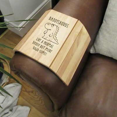 Daddysaurus Dinosaurier flexibles Sofa Arm Tablett süß Vatertag Geschenk für Papa, Papa