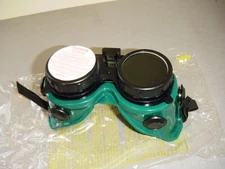 US Safety U002368150 Green Frame Flip Up 5.0 Welding Goggles Steampunk