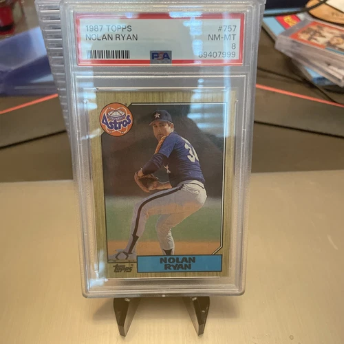 1987 Topps Nolan Ryan Card #757 PSA 8 NM-MT HOF Houston Astros