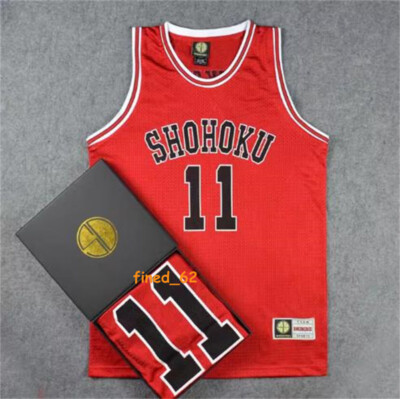 SLAM DUNK Kaede Rukawa COS No.11 Basketball Vest SHOHOKU Training Jerseys Boxed