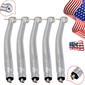 5X DENTAL HANDPIECE High Speed Hand piece Metal Air Turbine Push Button 4 Holes