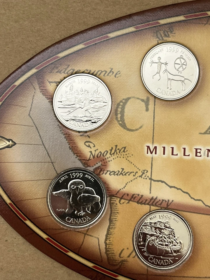 CANADA Country Map 13 coins "1999 MILLENNIUM MINT SET" - Image 2 of 4