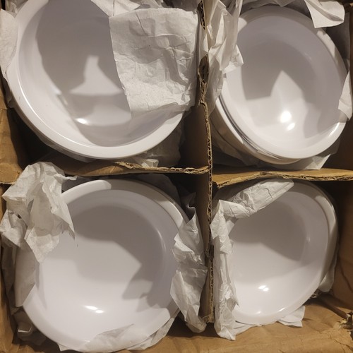 NEW 48 Carlisle Kingline Reusable Melamine 10oz White Nappy Bowl Restaurant Food - Picture 1 of 6