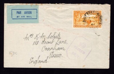 1944 Censored Airmail Cover Sierra Leone to UK SC # 191a / SG 19a (FDC ...