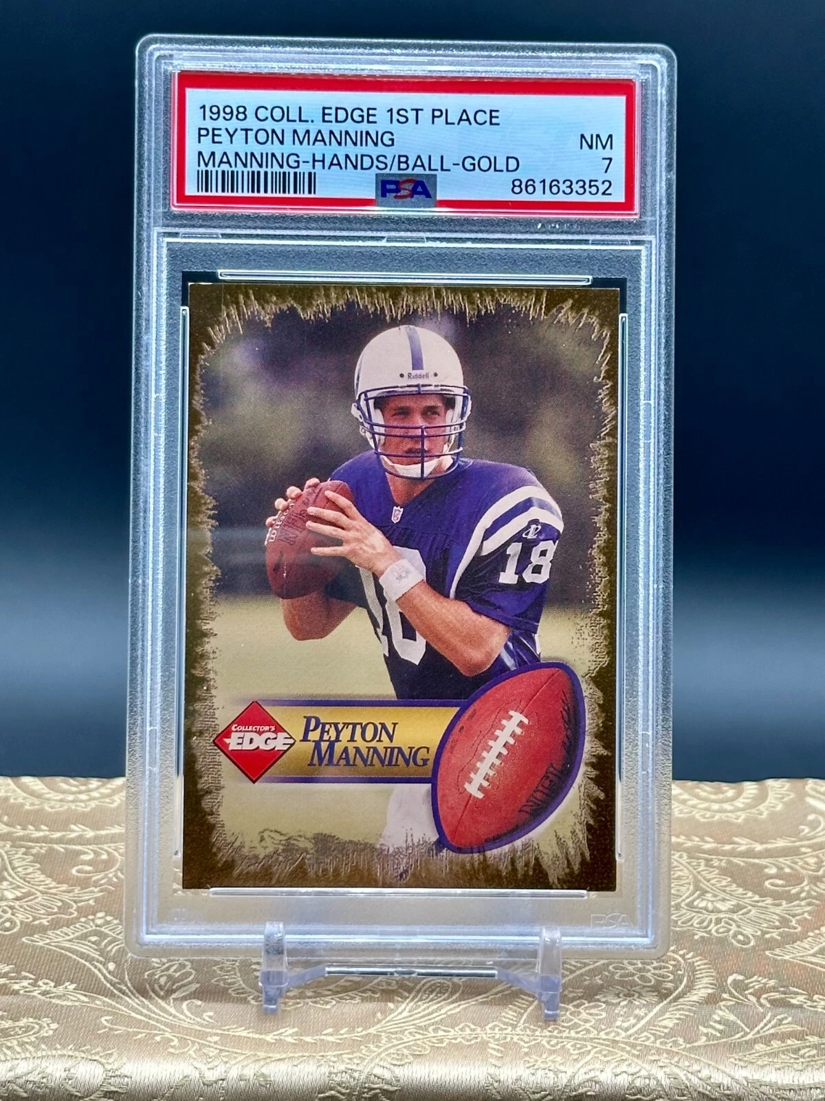 Peyton Manning Collector's Edge 1st Place Manning # Manning Set-Hands on Ball