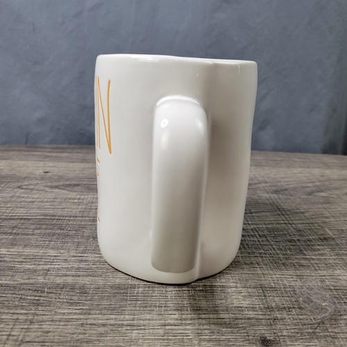 Rae Dunn Artisan Collection White and Orange Pumpkin Love Mug - Picture 4 of 6