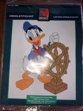 Disney Mickey Unlimited Counted Cross Stitch kit #36005 CAPTAIN DONALD DUCK  NIP