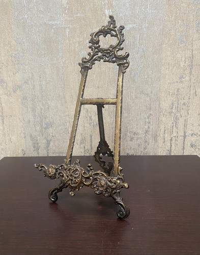 Victorian Style Ornate Cast Brass Display Easel 14.5" - Picture 5 of 8