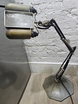  1930 s Anglepoise N&B Ltd. Lampe 1431 Herbert Terry Inspektionslampe Vergrößerung