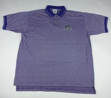 DYNASTY Colorado Rockies Polo Shirt Vintage MLB Baseball Men's Size XL Purple